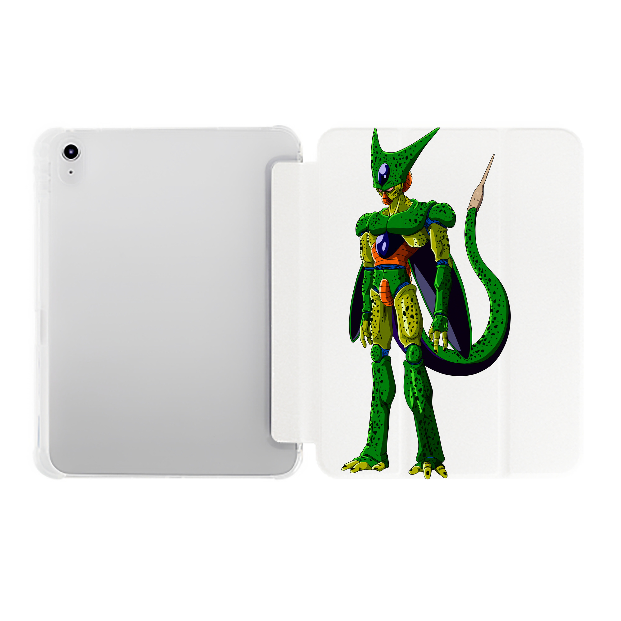 （画像用） ドラゴンボール セル DRAGON BALL Cell IPad ケース ペン収納付き 三つ折りスタンド PUレザー×シリコン 対応機種9.5/10.5/10.9インチ
